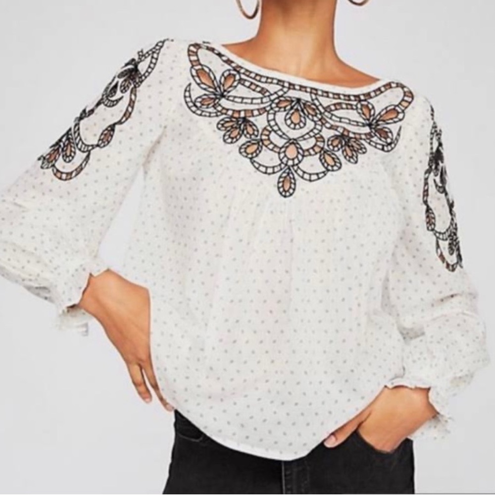 Free People Everything I Know Peasant Top Size:XS